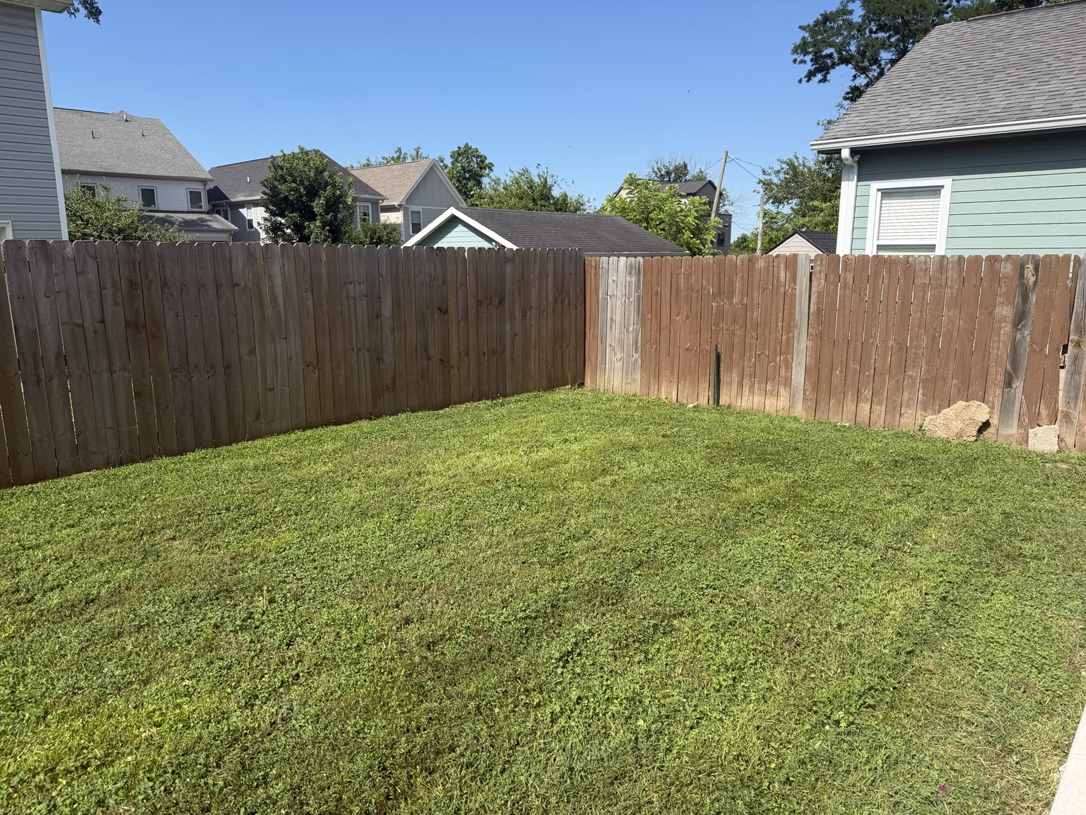Finished lawn after cutting